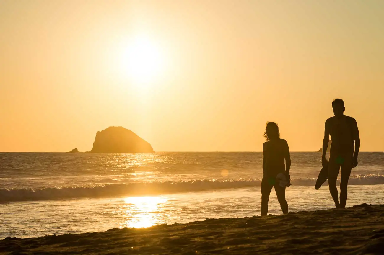 Plages nudistes au Mexique : Zipolite